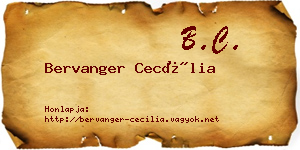 Bervanger Cecília névjegykártya